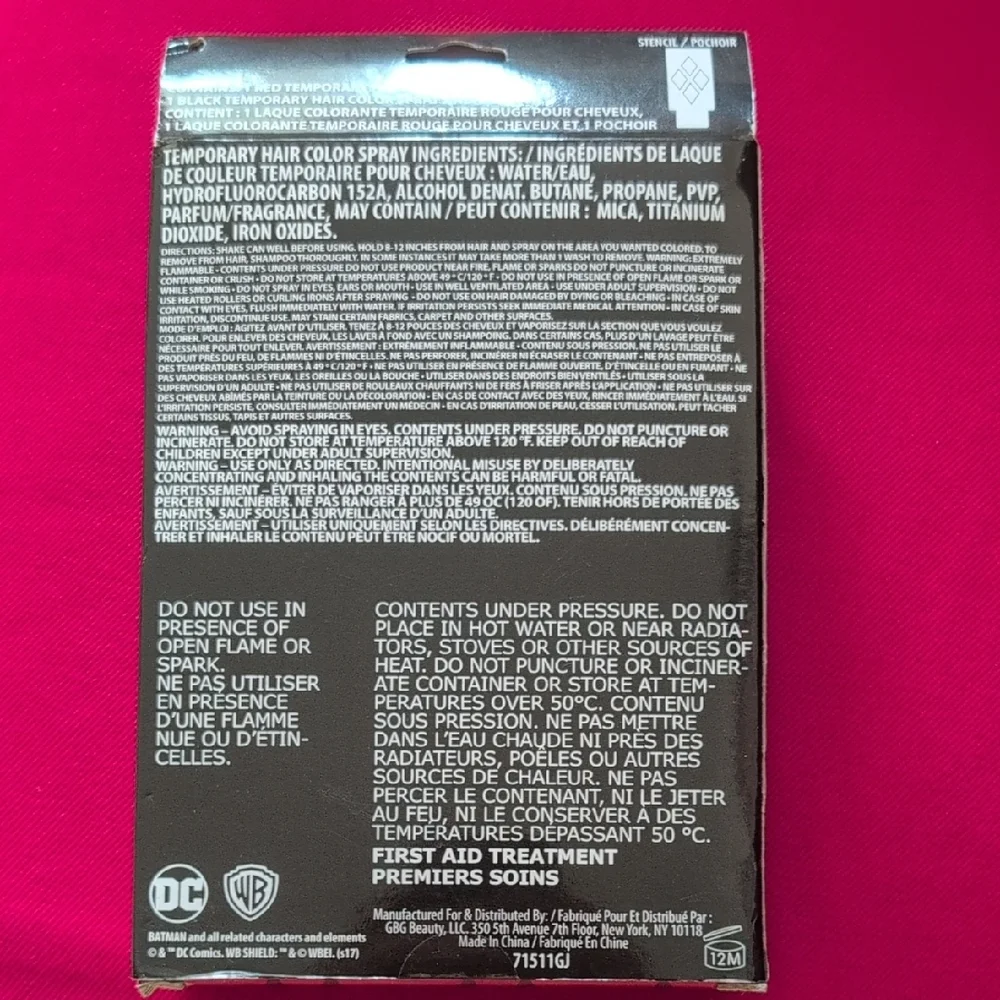 Harley Quinn Color Hair Spray & Stencil Kit